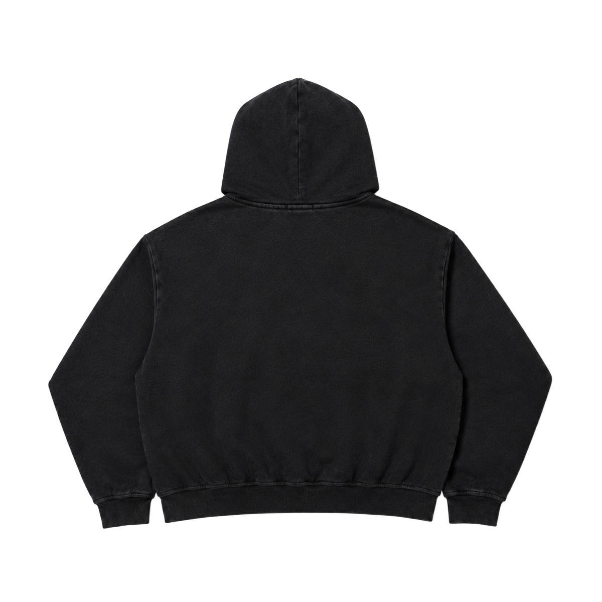 Morani oversized black hoodie flat lay back