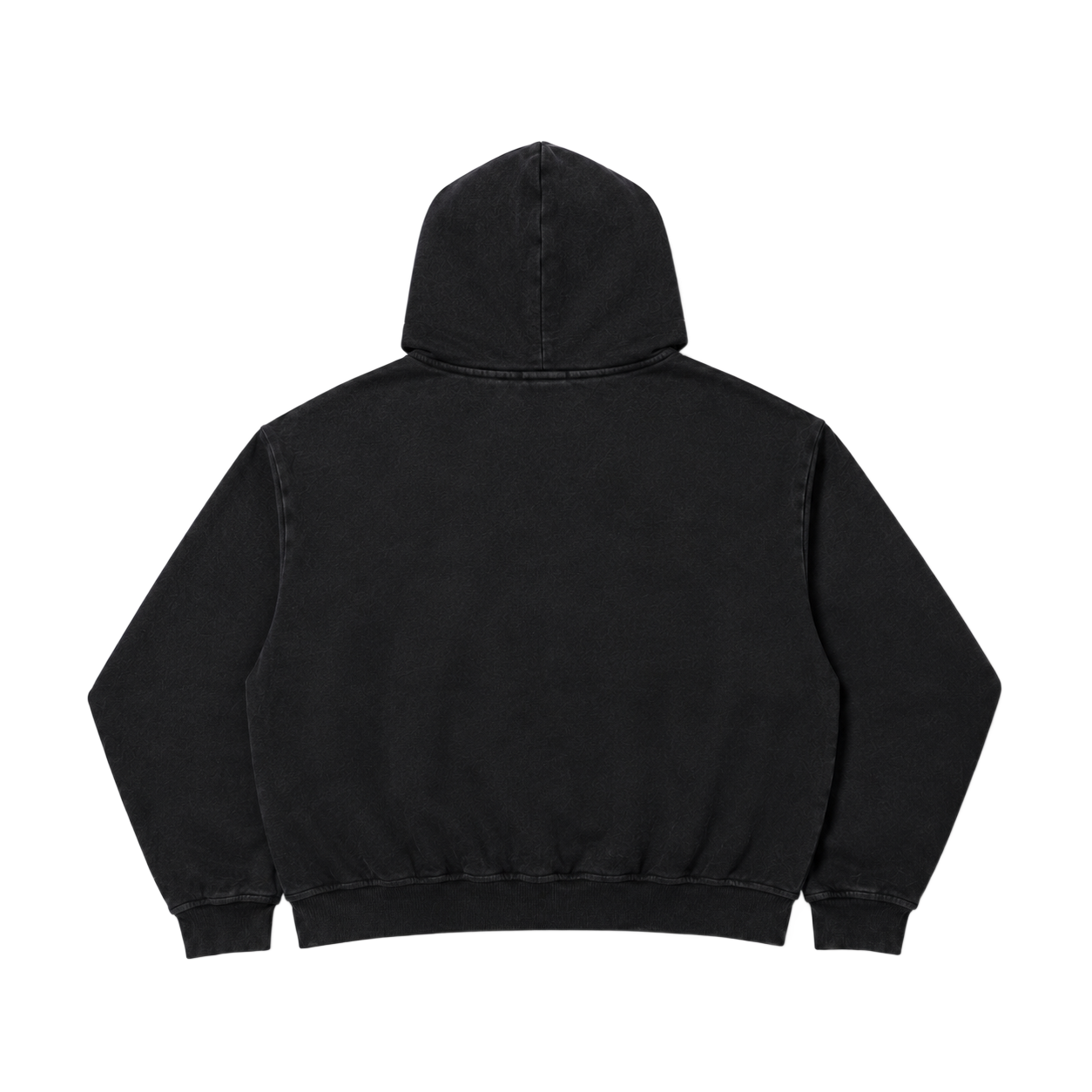 Morani oversized black hoodie flat lay back