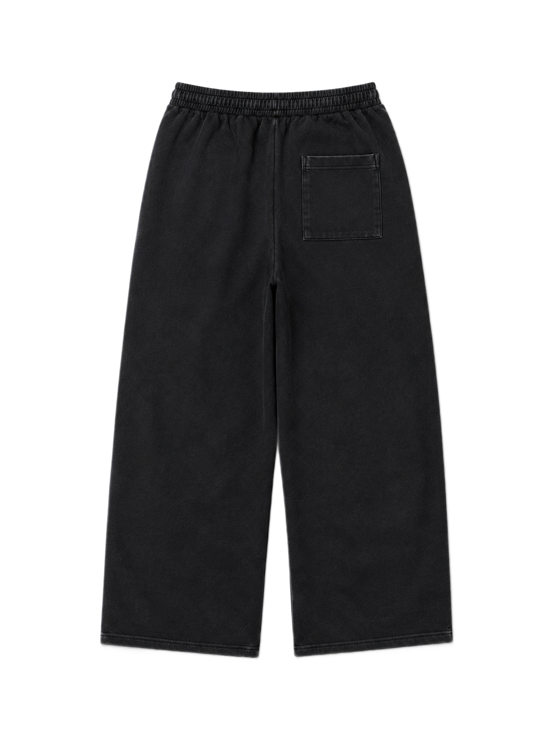 Morani oversized black sweats flat lay back